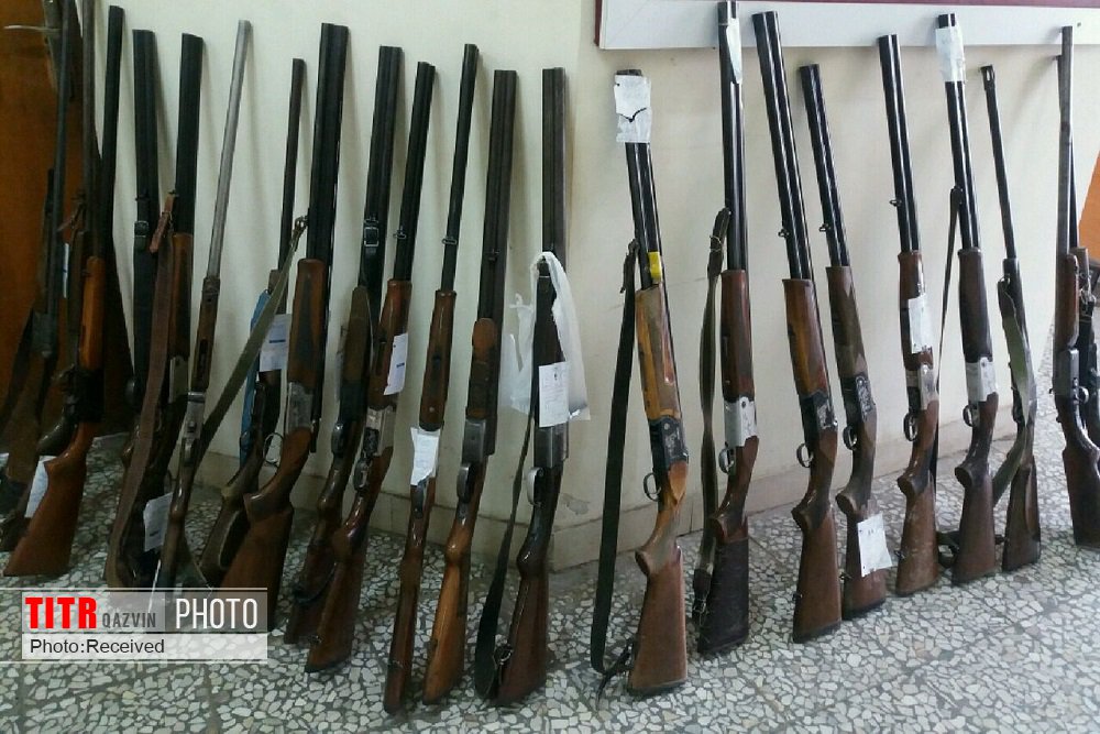 7 قبضه اسلحه شکاری غیر مجاز در قزوین کشف شد