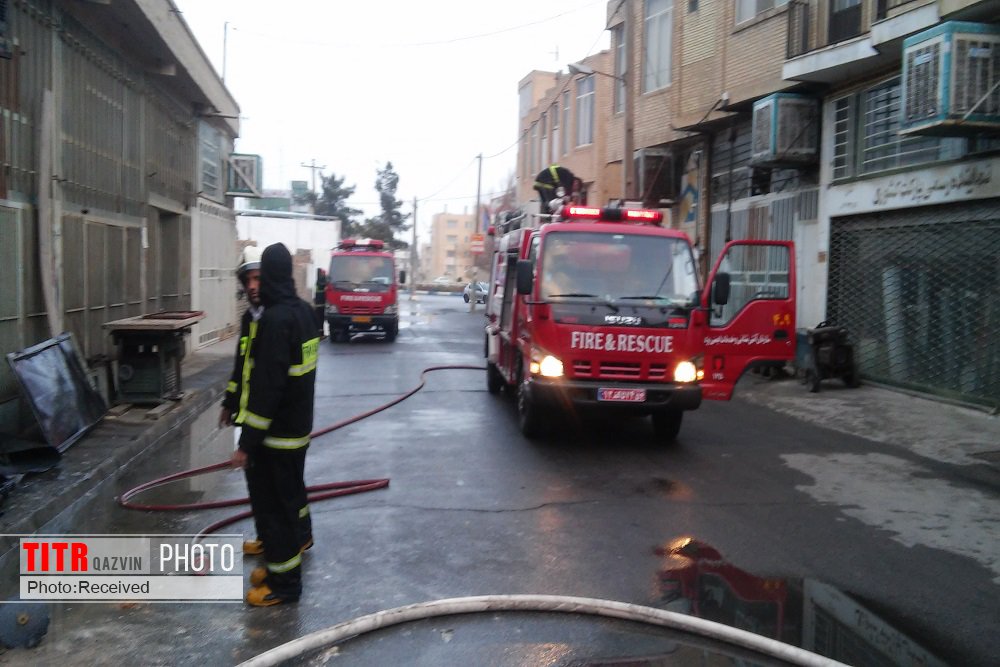آتش‌سوزی مغازه لوازم خانگی در قزوین مهار شد 