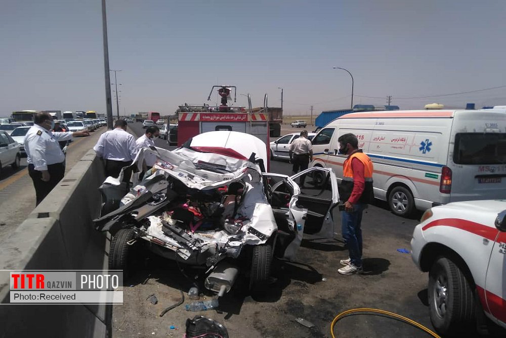 حادثه رانندگی در قزوین سه مصدوم برجای گذاشت