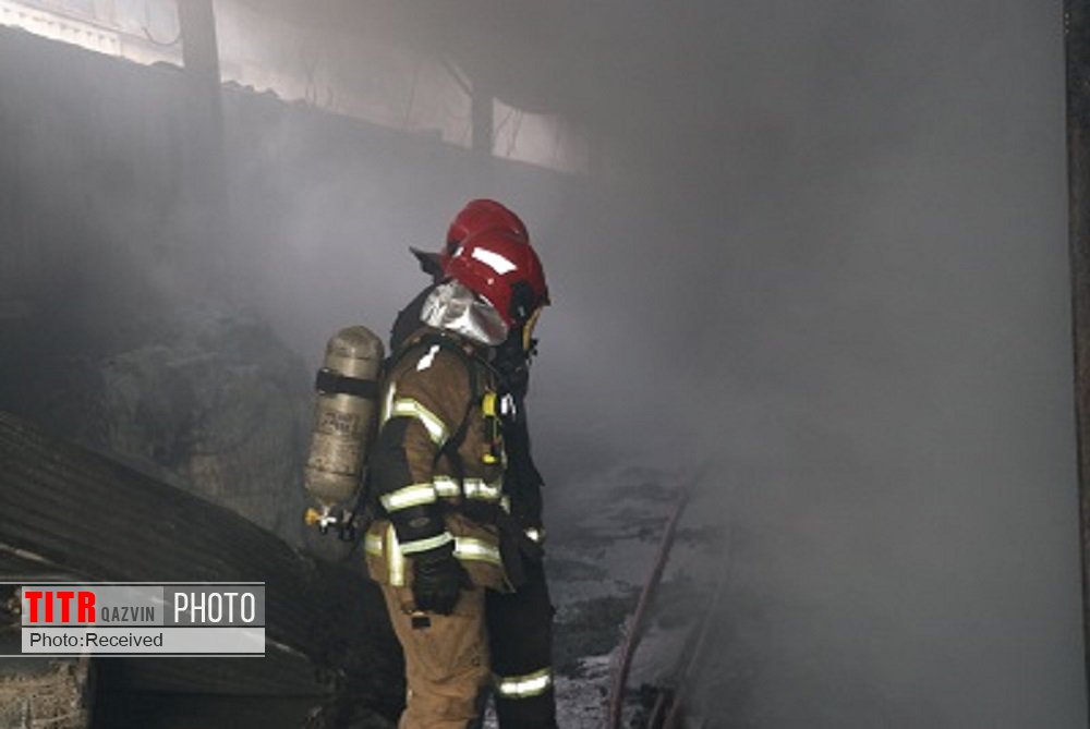آتش‌سوزی در شرکت ریسندگی و بافندگی فرنخ قزوین