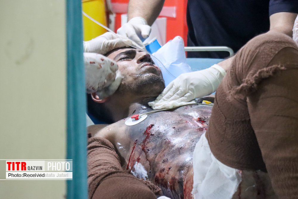 مصدومان آخرین چهارشنبه سال در بیمارستان شهید رجایی قزوین