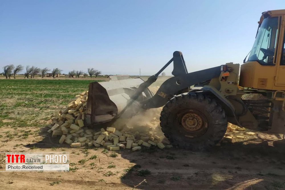 تخریب 28 ساخت و ساز غیرمجاز در اراضی کشاورزی قزوین