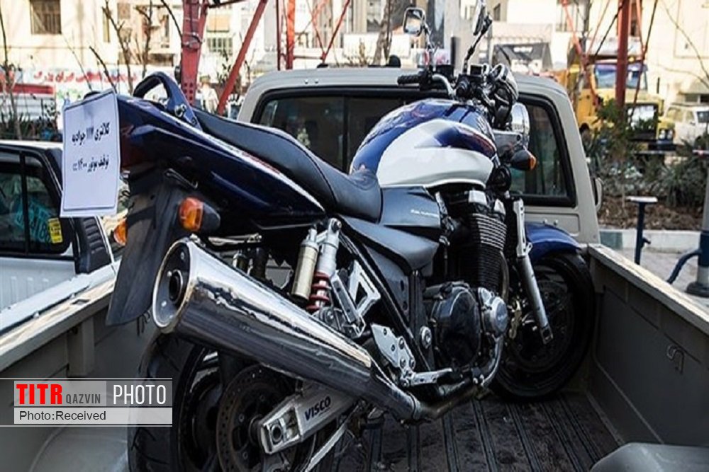 چهار موتور سیکلت غیرمجاز در قزوین توقیف شد